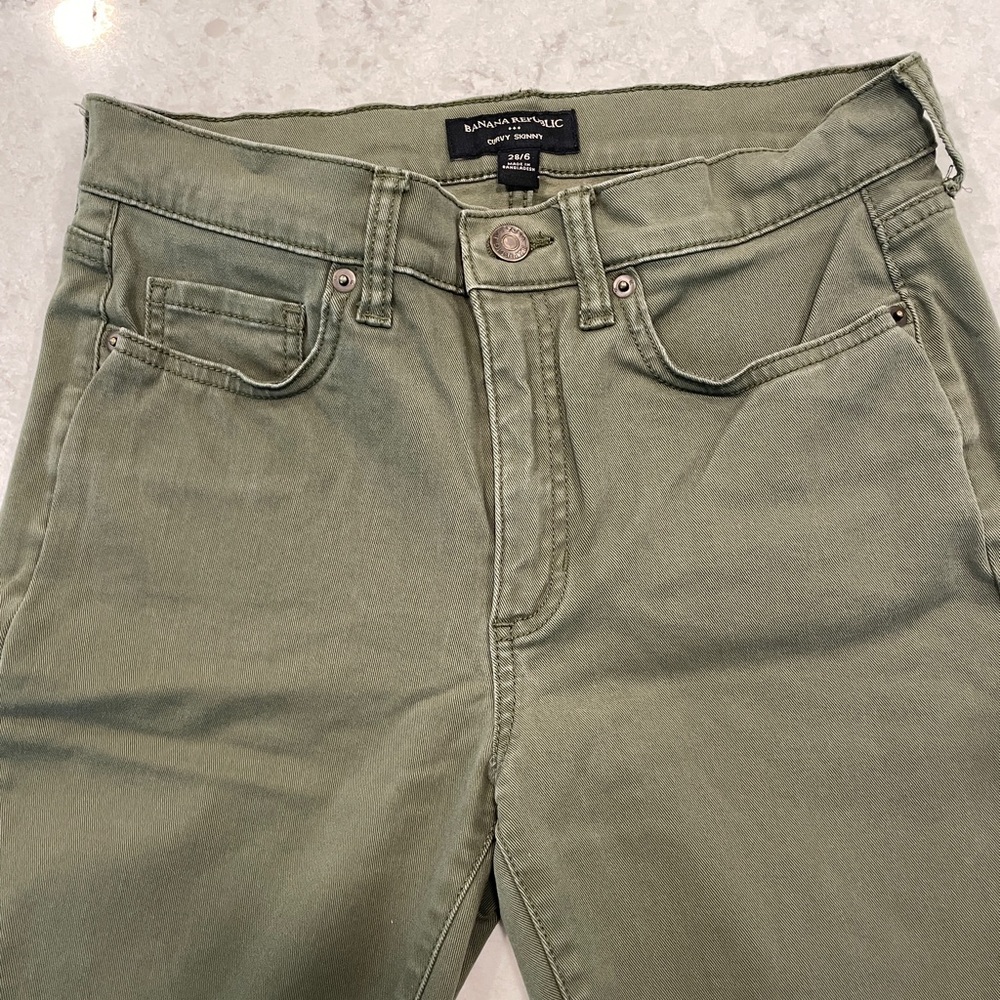 Banana Republic, Olive Green Skinny Jeans